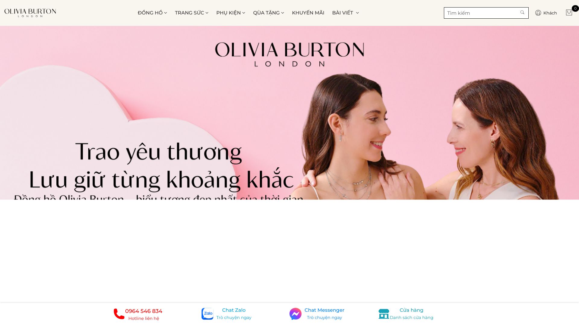 Cửa hàng đồng hồ và trang sức nữ Olivia Burton Saigon – Vincom Đồng Khởi